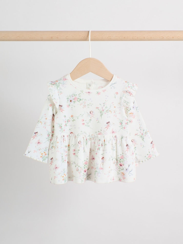 White Fairy Peplum Top and Leggings Baby Set (0mths-2yrs)