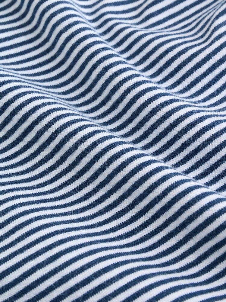 Blue Stripe Sailor Collar Jersey Baby Romper 2 Pack