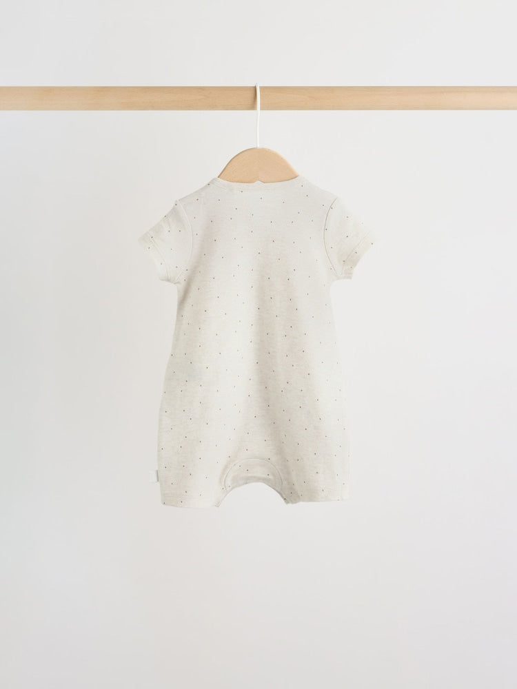 Neutral Hamish Highland Cow Jersey Baby Rompers 3 Pack