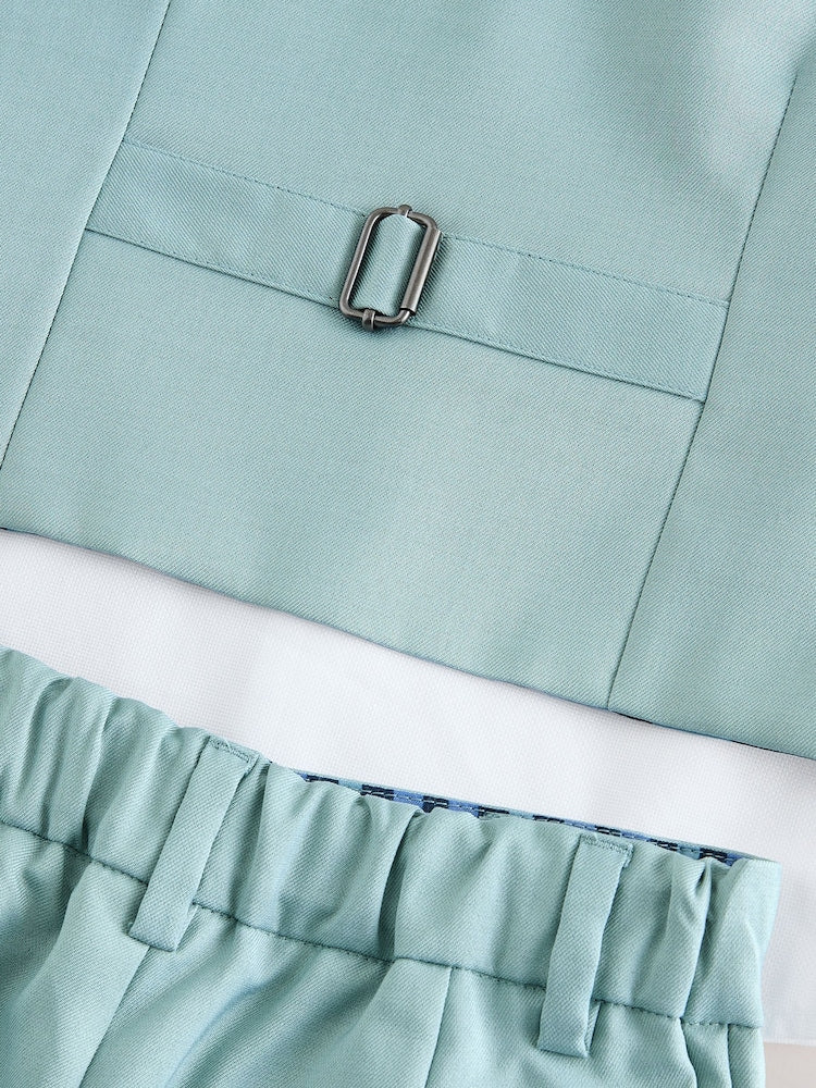 Baker by Ted Baker Green Waistcoat Shirt And Trousers Set
