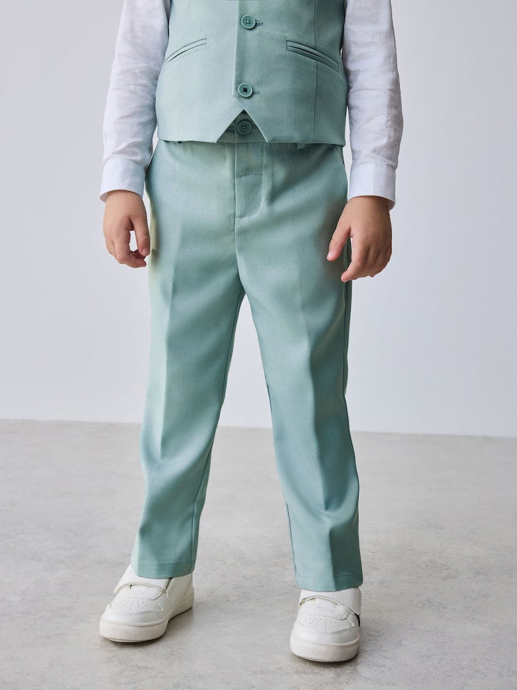 Baker by Ted Baker Green Waistcoat Shirt And Trousers Set