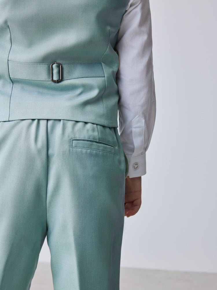 Baker by Ted Baker Green Waistcoat Shirt And Trousers Set