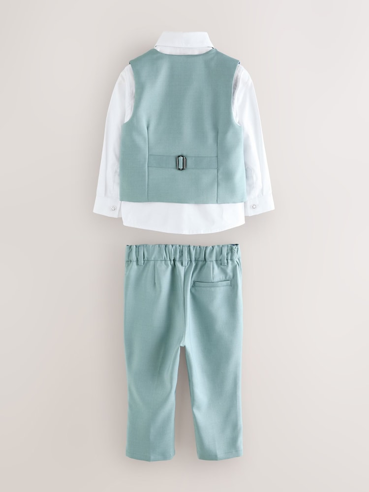 Baker by Ted Baker Green Waistcoat Shirt And Trousers Set