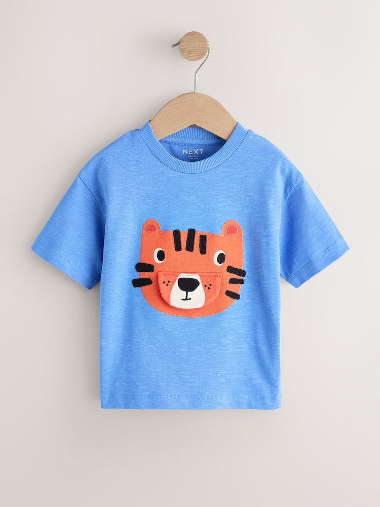 Blue Tiger Short Sleeve Interactive T-Shirt (3mths-7yrs)