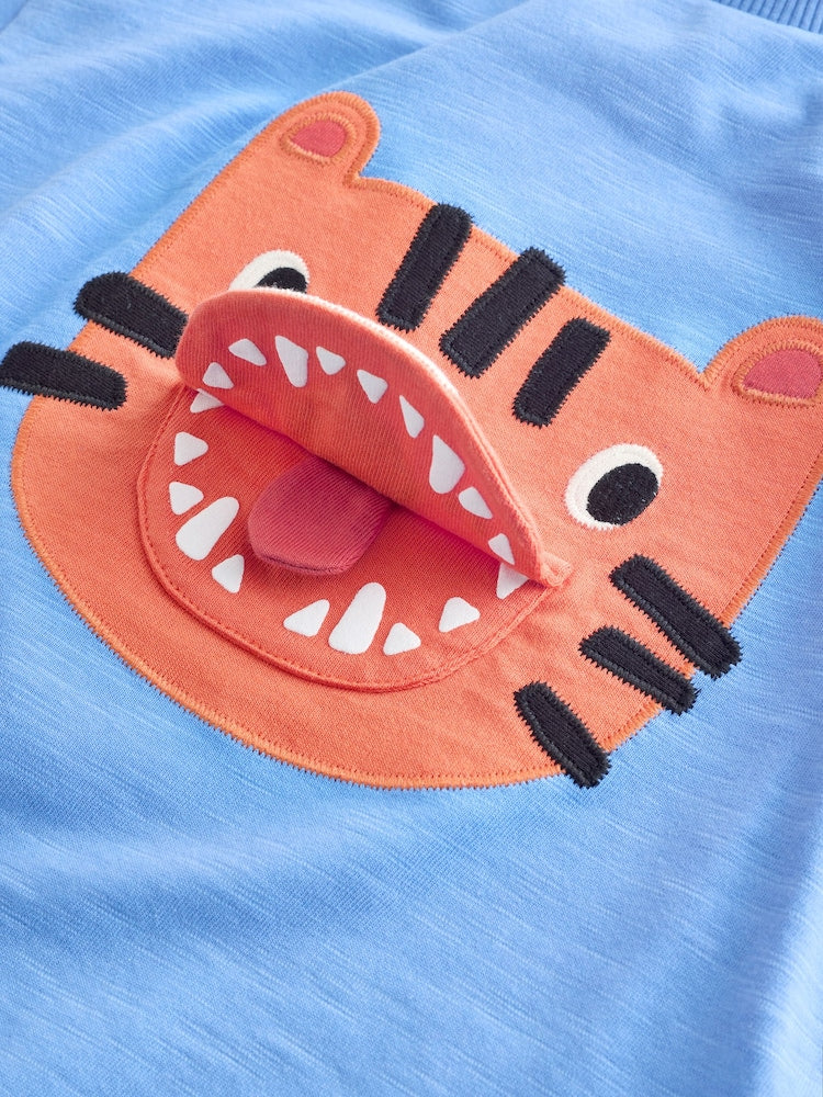 Blue Tiger Short Sleeve Interactive T-Shirt (3mths-7yrs)