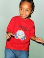 Red Police Car Short Sleeve Appliqué T-Shirt (3mths-7yrs) - Size 3-6 Months (62-68cm)