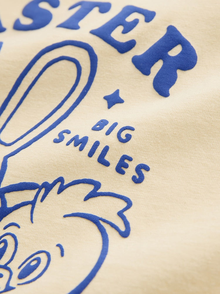 Yellow Bunny Short Sleeve Easter Graphic T-Shirt (3mths-7yrs)
