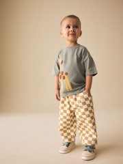 Green Giraffe Short Sleeve Appliqué T-Shirt (3mths-7yrs) - Size 3-6 Months (62-68cm)
