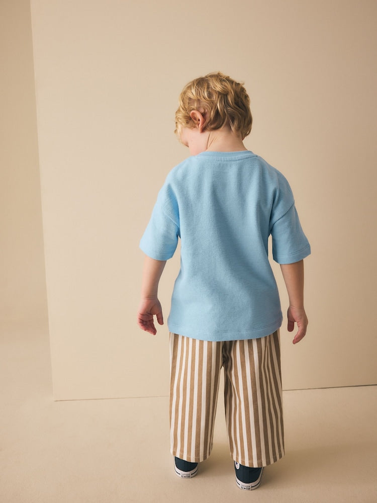 Light Blue Breakfast Trio Short Sleeve Appliqué T-Shirt (3mths-7yrs)