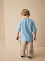 Light Blue Breakfast Trio Short Sleeve Appliqué T-Shirt (3mths-7yrs) - Size 3-6 Months (62-68cm)