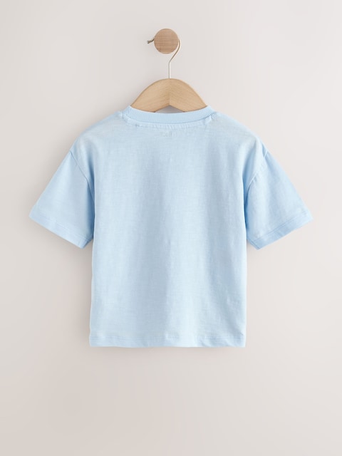 Blue Seaside Short Sleeve Appliqué T-Shirt (3mths-7yrs) - Size 3-6 Months (62-68cm)