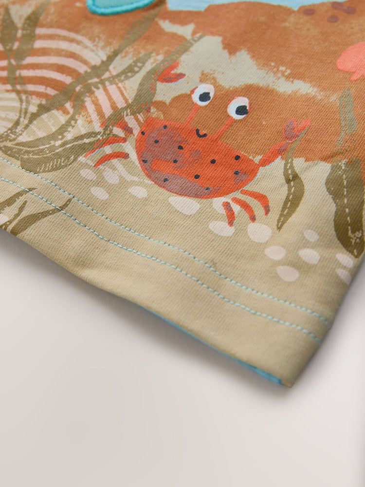 Blue Sea Animal Short Sleeve 3D Padded T-Shirt (3mths-7yrs)