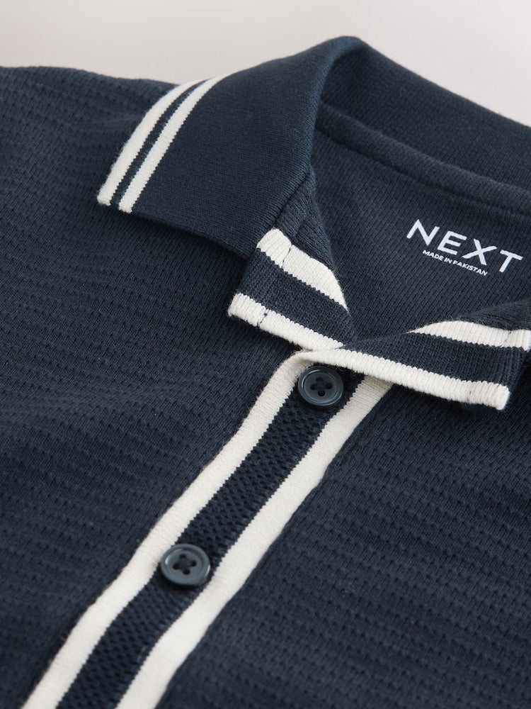 Navy Short Sleeve Shirt and Shorts Set (3mths-7yrs)