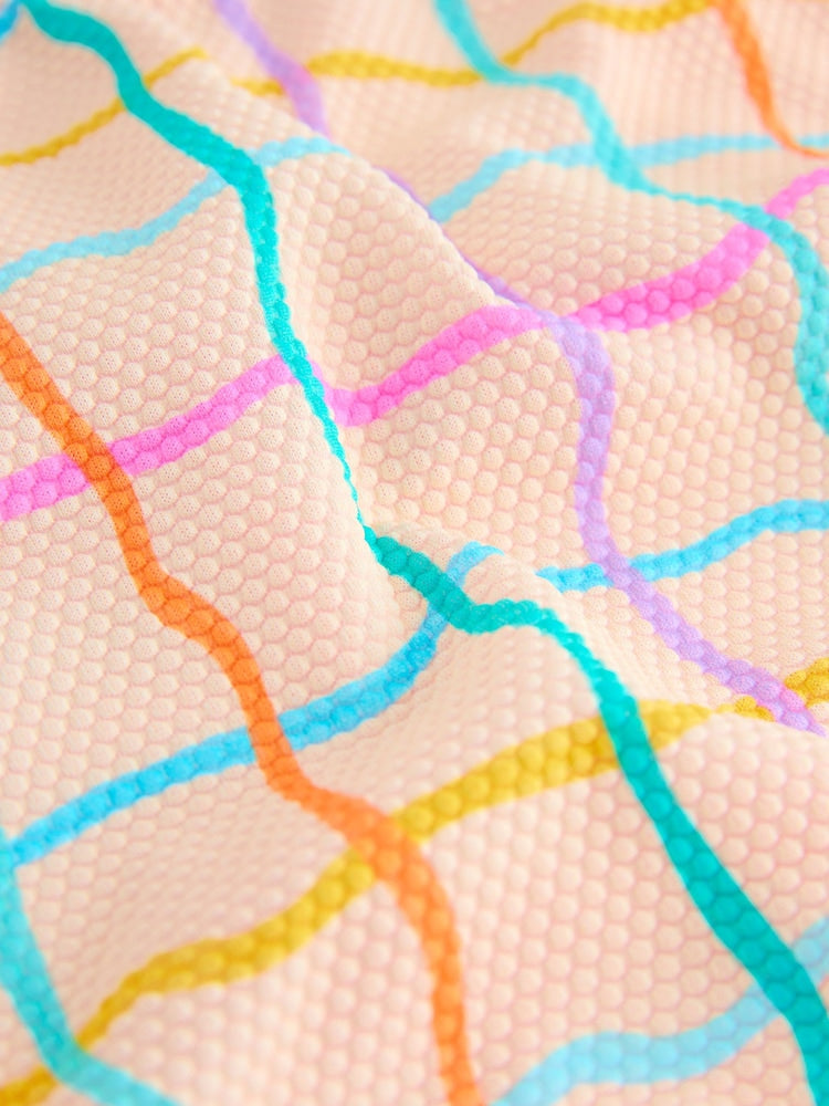 Rainbow Check Frill Leg Swimsuit (3mths-7yrs)