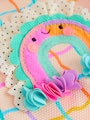 Rainbow Check Frill Leg Swimsuit (3mths-7yrs) - Size 3-6 Months (62-68cm)