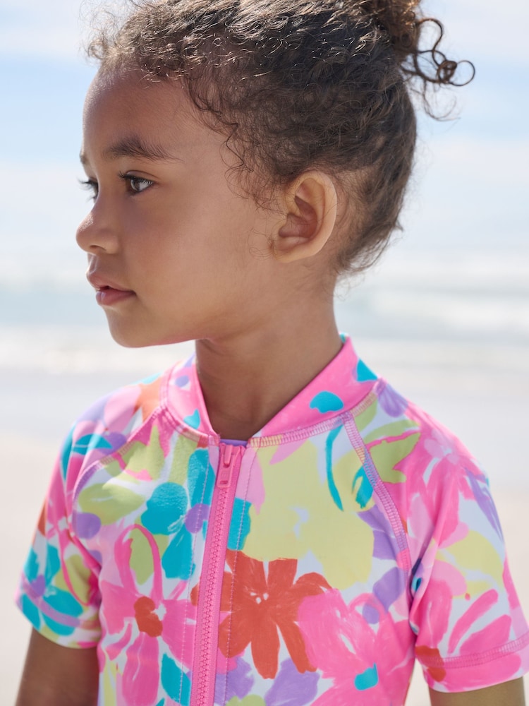 Multi Rainbow Floral Sunsafe Swimsuit (3mths-10yrs)