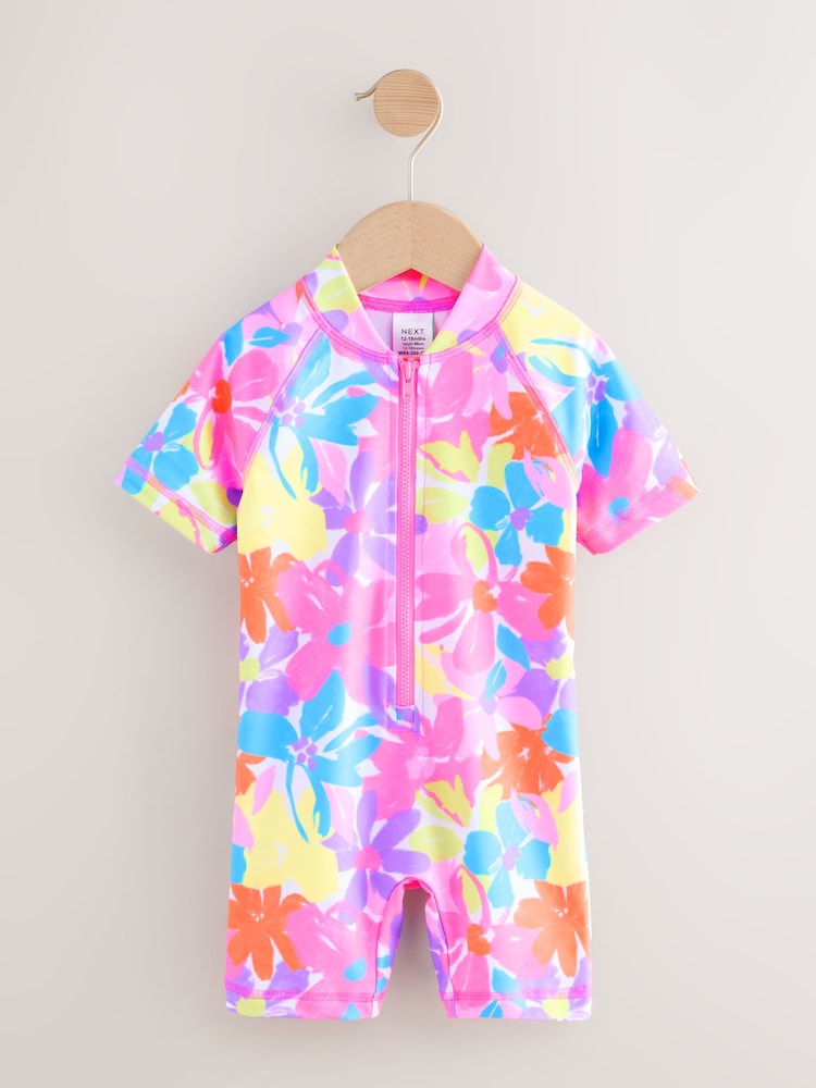 Multi Rainbow Floral Sunsafe Swimsuit (3mths-10yrs)