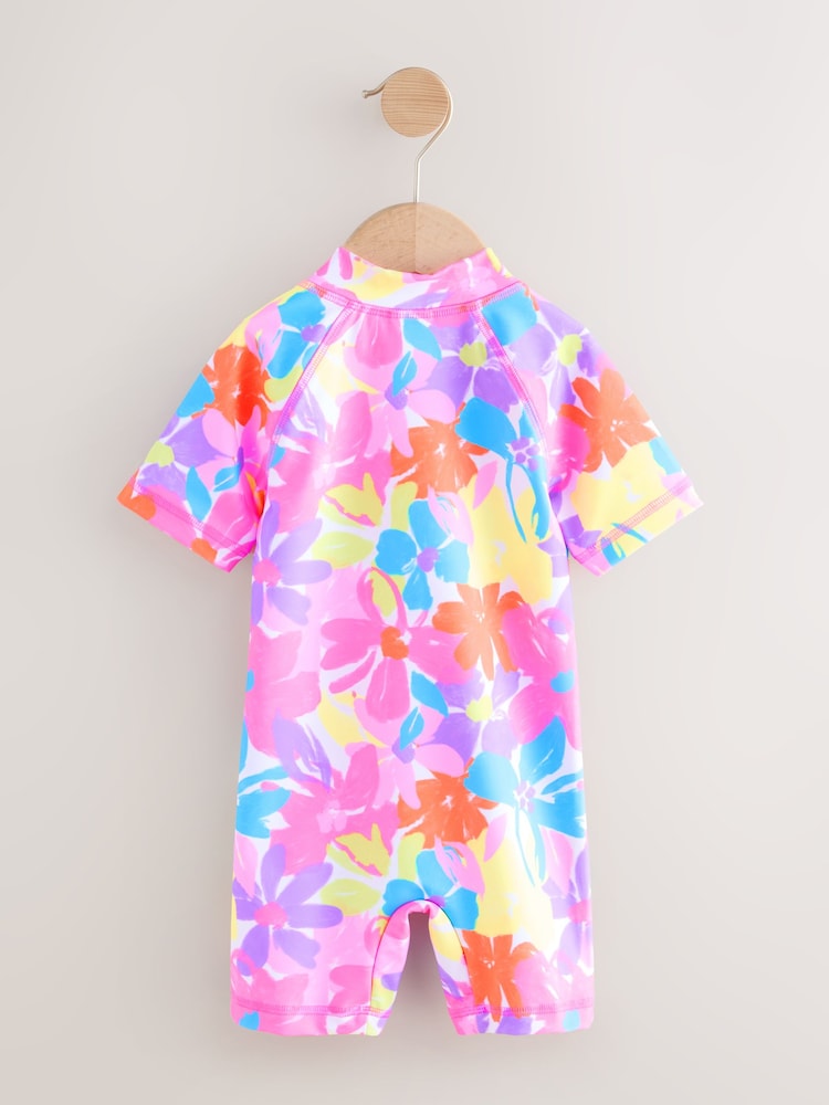 Multi Rainbow Floral Sunsafe Swimsuit (3mths-10yrs)