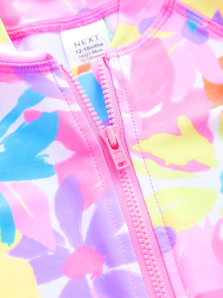 Multi Rainbow Floral Sunsafe Swimsuit (3mths-10yrs)