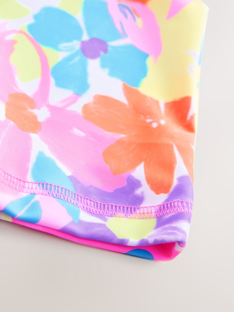 Multi Rainbow Floral Sunsafe Swimsuit (3mths-10yrs)