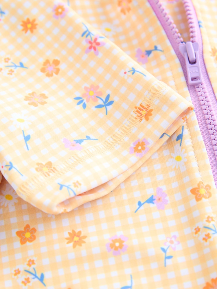 Yellow Gingham Ditsy Sunsafe Swimsuit (3mths-10yrs)