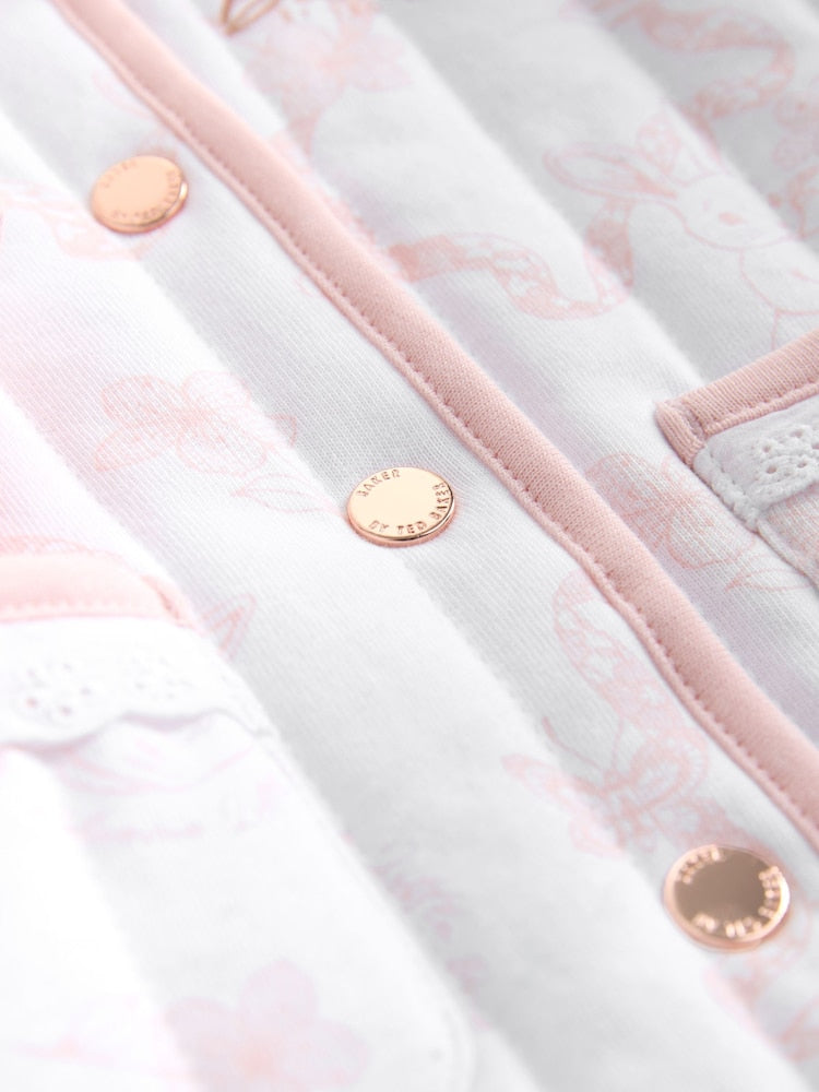 Baker by Ted Baker White Bunny Print Quilted Jacket