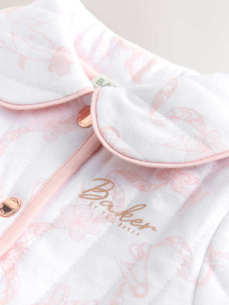 Baker by Ted Baker White Bunny Print Quilted Jacket