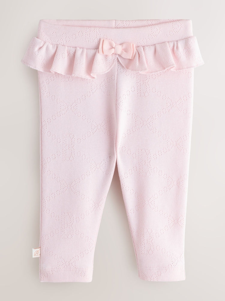 Baker by Ted Baker 2 Pack Pointelle Layette Leggings