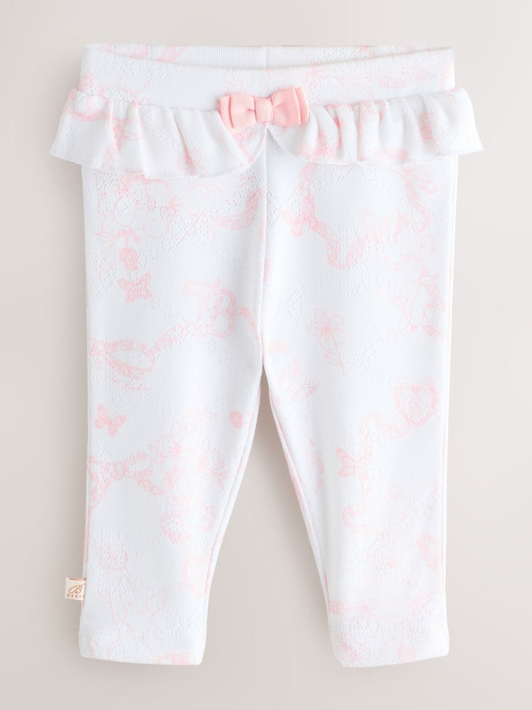 Baker by Ted Baker 2 Pack Pointelle Layette Leggings