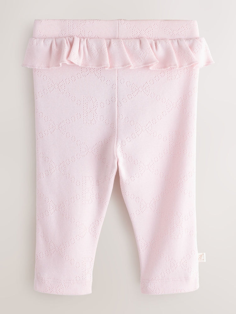 Baker by Ted Baker 2 Pack Pointelle Layette Leggings