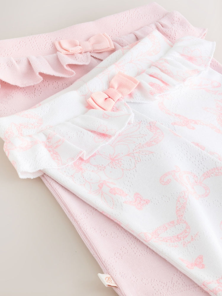 Baker by Ted Baker 2 Pack Pointelle Layette Leggings