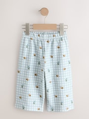 Green Gingham Bee Wide Leg Trousers (3mths-7yrs)