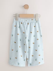 Green Gingham Bee Wide Leg Trousers (3mths-7yrs) - Size 3-6 Months (62-68cm)