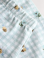 Green Gingham Bee Wide Leg Trousers (3mths-7yrs)