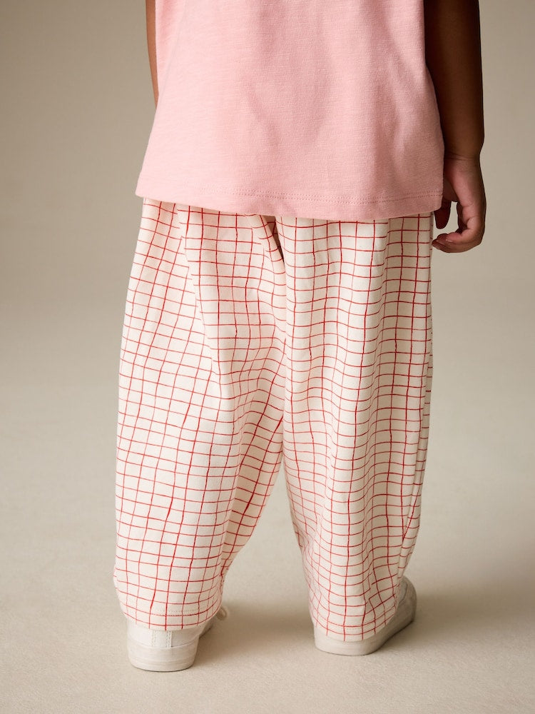 Pink Strawberry Embellished Barrel Trousers (3mths-7yrs)