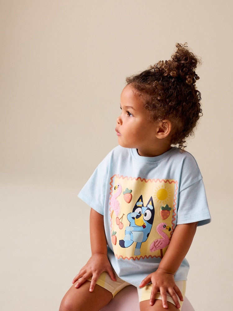 Blue Bluey Short Sleeve Top and Shorts Set (12mths-7yrs)