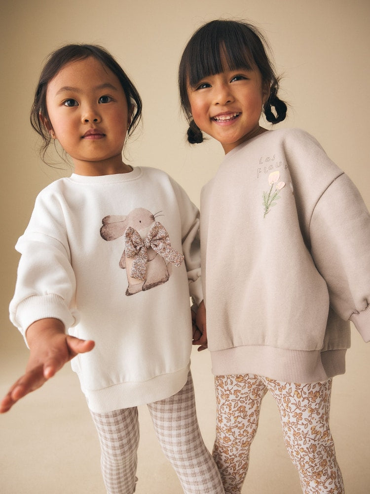 Neutral Sweatshirt & Leggings Set 2 Pack (3mths-7yrs)