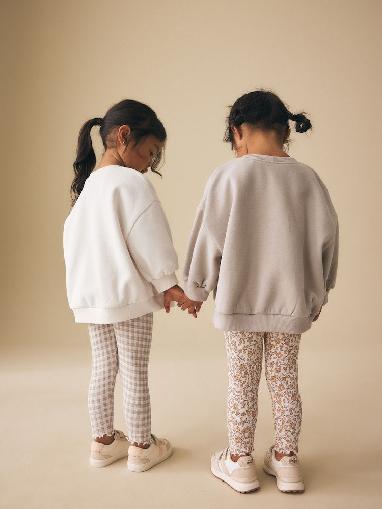 Neutral Sweatshirt & Leggings Set 2 Pack (3mths-7yrs)