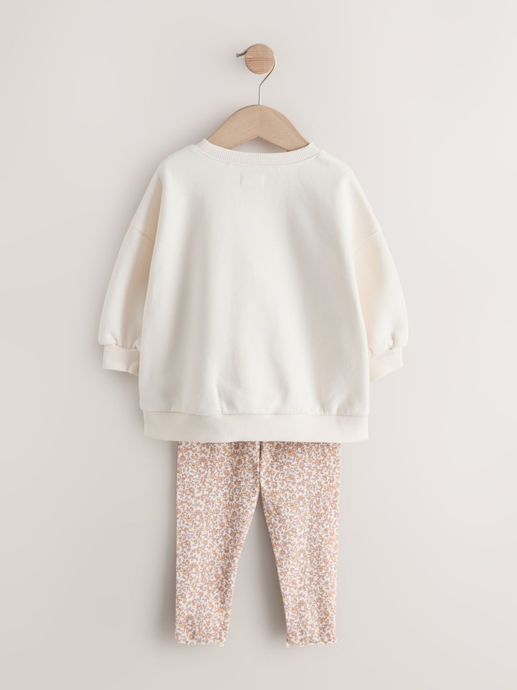 Neutral Sweatshirt & Leggings Set 2 Pack (3mths-7yrs)