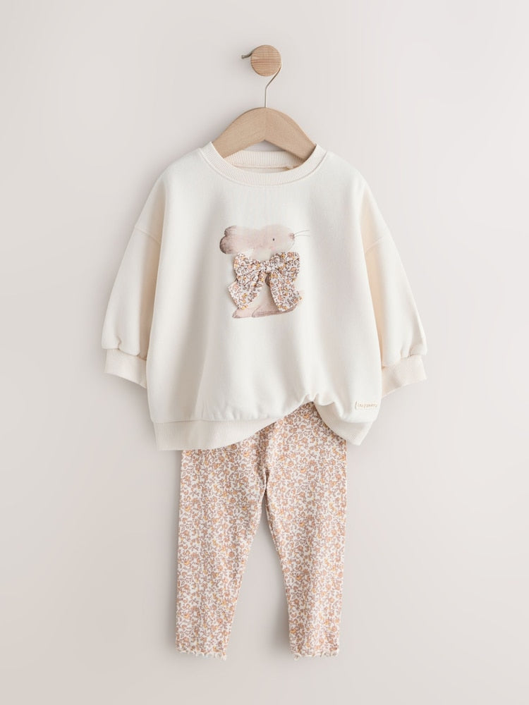 Neutral Sweatshirt & Leggings Set 2 Pack (3mths-7yrs)