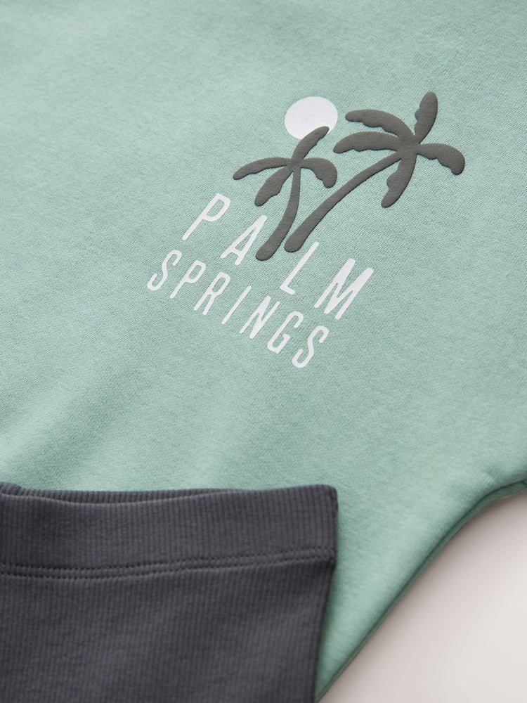 Sage Green Crew Neck Sweatshirt and Leggings Set (3mths-7yrs)