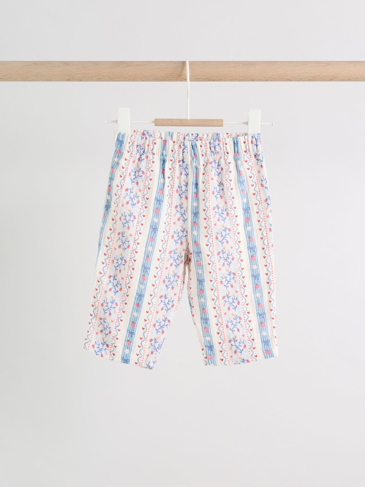 White Strawberry Baby Woven Top and Trousers Set 2 Piece (0mths-2yrs)