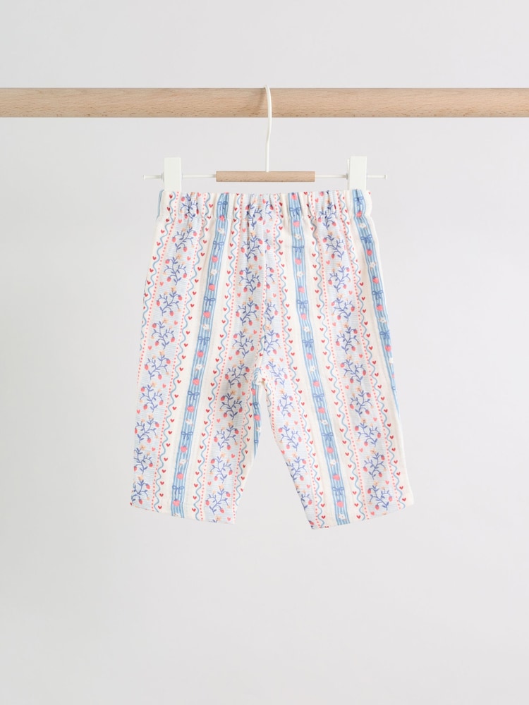 White Strawberry Baby Woven Top and Trousers Set 2 Piece (0mths-2yrs)
