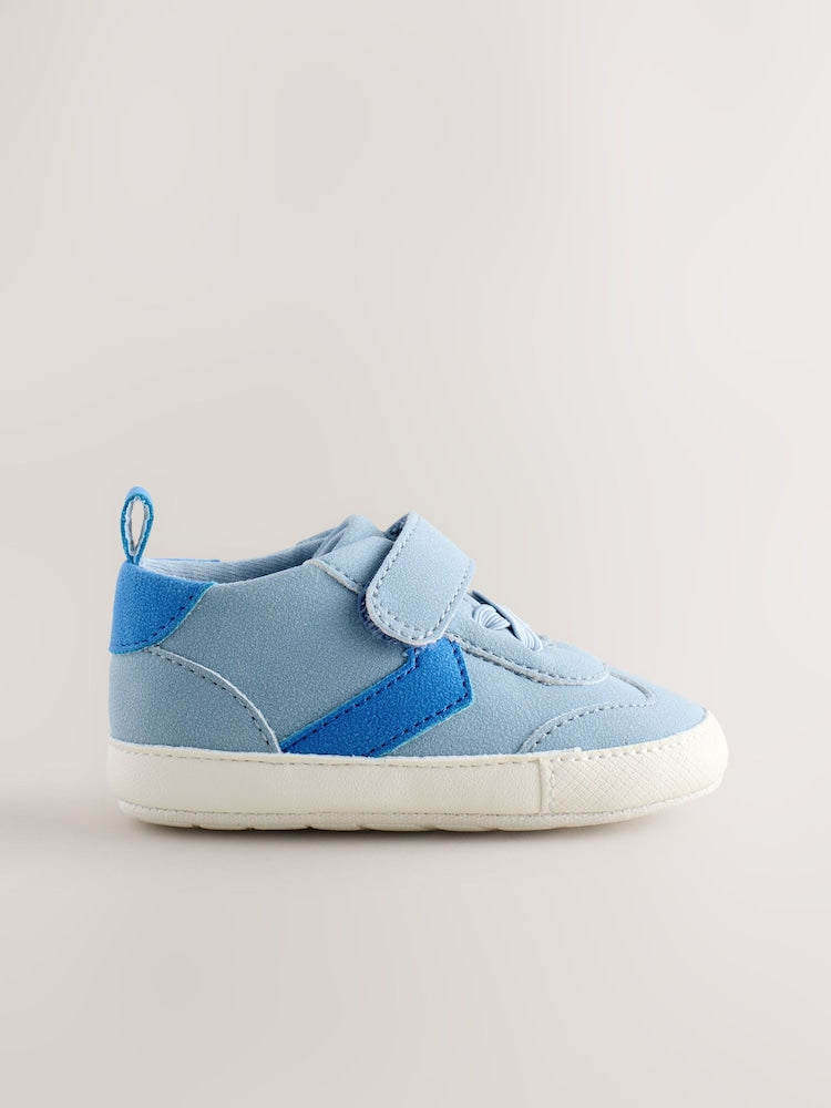 Blue Touch Fastening Baby Trainers (0-2mths) - Size Up To 3 Months (50 - 62cm)