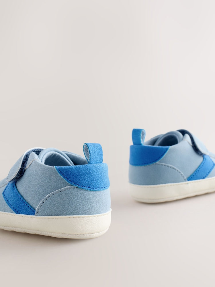 Blue Touch Fastening Baby Trainers (0-2mths) - Size Up To 3 Months (50 - 62cm)
