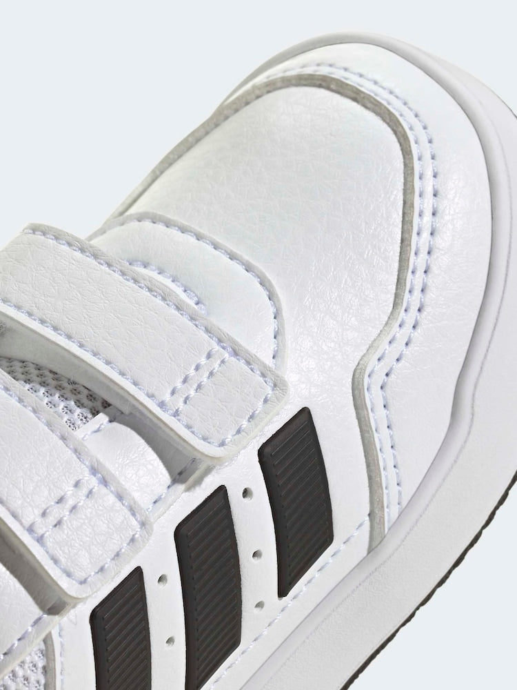 adidas White/Black Hook and Loop Tensaur Sport 3.0 Infant Trainers
