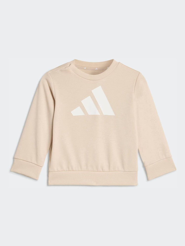 adidas Brown Essentials Infant Kids Sweatshirt & Joggers Set