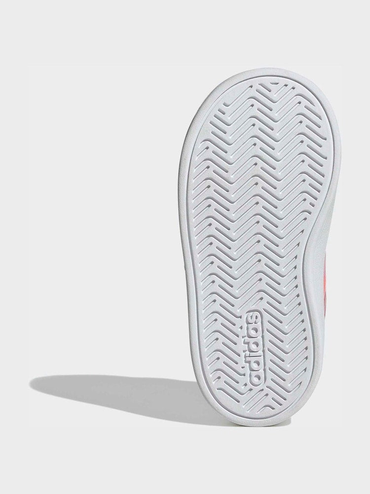 adidas White/Pink Grand Court 3.0 Infant Trainers