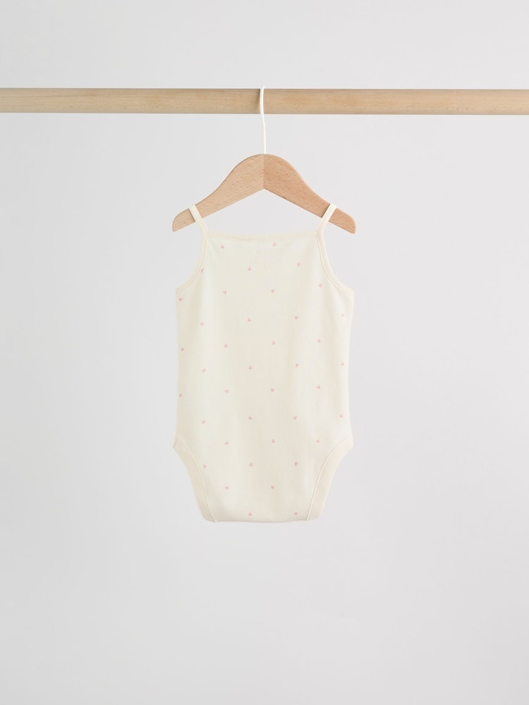 Pink Vest Baby Bodysuits 5 Pack