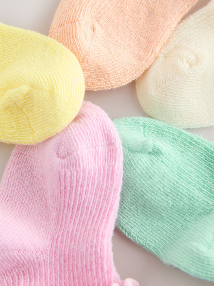 Multi Pastel Baby Socks 5 Pack